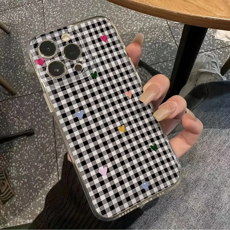 Black White Squares Love Heart Phone Case For iPhone 17 16 15 11 12 14 13 Pro Max Mini X XS XR 7 8 Plus SE4 16E Shockproof Cover
Black White Squares Love Heart Phone Case For iPhone 17 16 15 11 12 14 13 Pro Max Mini X XS XR 7 8 Plus SE4 16E Shockproof Cover