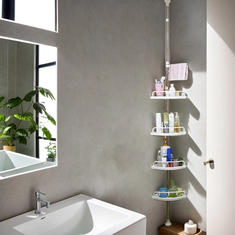 Telescopic Floor Ceiling Holder Stainless Steel Frame Shower Caddy Organizer Shelf Adjustable 4 Trays Corner Bathroom Organizer
Telescopic Floor Ceiling Holder Stainless Steel Frame Shower Caddy Organizer Shelf Adjustable 4 Trays Corner Bathroom Organizer