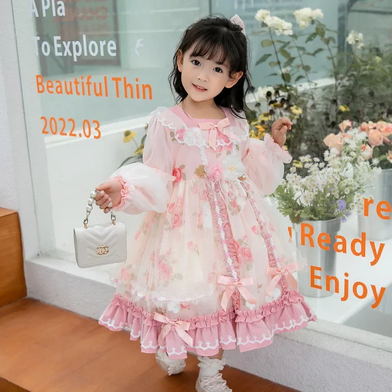 Pink Rose pattern Kids Lolita Princess Dress Girl Puffy Skirt Cute Ruffled Tutu Skirt Festival Layered Dress Halloween Dress
Pink Rose pattern Kids Lolita Princess Dress Girl Puffy Skirt Cute Ruffled Tutu Skirt Festival Layered Dress Halloween Dress