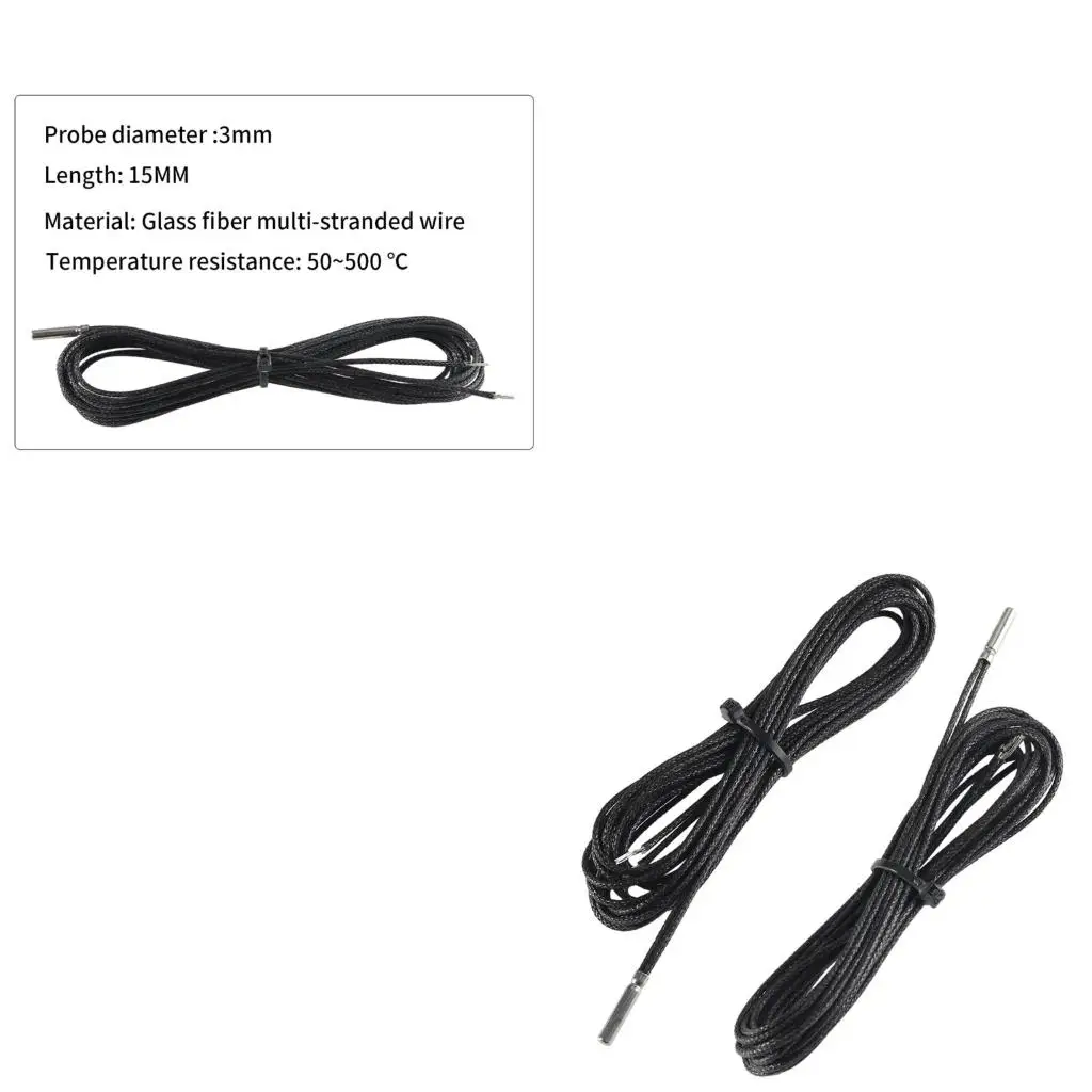 Pt1000 Probe for 3D Printer Volcano/V6Heater Temperature PT1000-550BW
Pt1000 Probe for 3D Printer Volcano/V6Heater Temperature PT1000-550BW