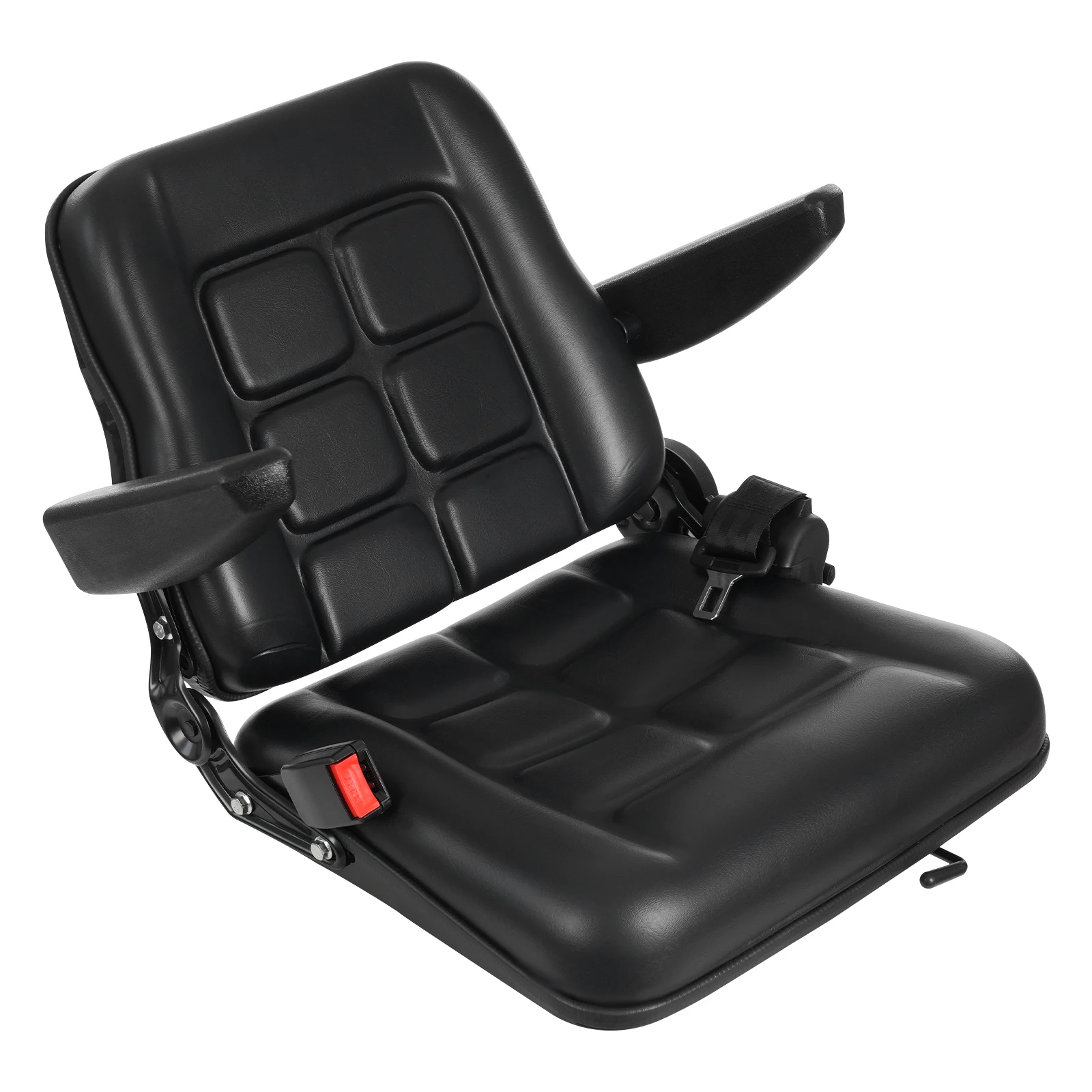 Forklift Seat with Safety Belt and Armrest Black Tractor Excavator Seat for Dumper Mower Skid Loader Telehandler
Forklift Seat with Safety Belt and Armrest Black Tractor Excavator Seat for Dumper Mower Skid Loader Telehandler