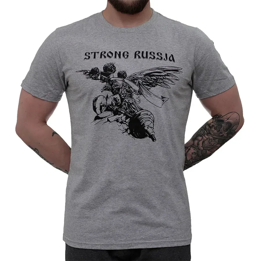 Забавная футболка с русским орелом и становой тягой Gym Strong Russia, футболка из 100% хлопка с круглым вырезом, летняя повседневная мужская футболка с короткими рукавами, размер S-3XL
Забавная футболка с русским орелом и становой тягой Gym Strong Russia, футболка из 100% хлопка с круглым вырезом, летняя повседневная мужская футболка с короткими рукавами, размер S-3XL