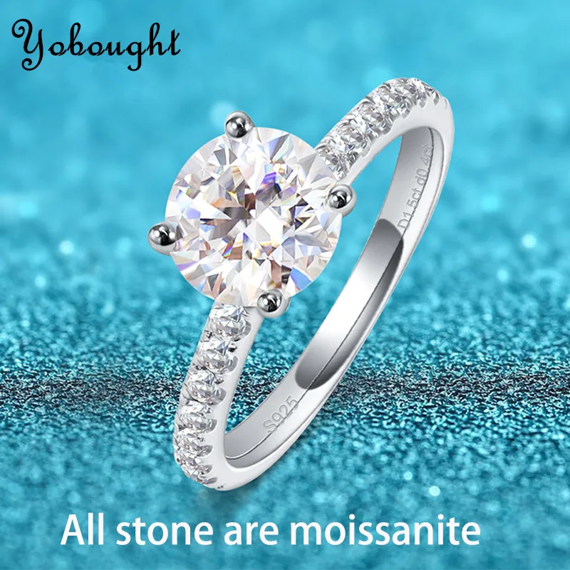 18k plated 1.9CT certified moissanite ring for women D color Classic Sparkling simulated diamond wedding band silver S925
18k plated 1.9CT certified moissanite ring for women D color Classic Sparkling simulated diamond wedding band silver S925