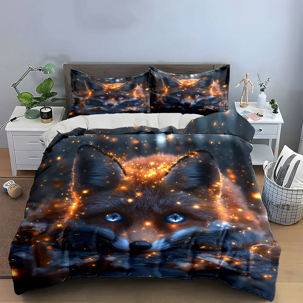 "Fox Decor Set for Bedroom" Bedding Set with 1 Duvet Cover 2 Pillowcases Single Double King Queen, Gift
"Fox Decor Set for Bedroom" Bedding Set with 1 Duvet Cover 2 Pillowcases Single Double King Queen, Gift