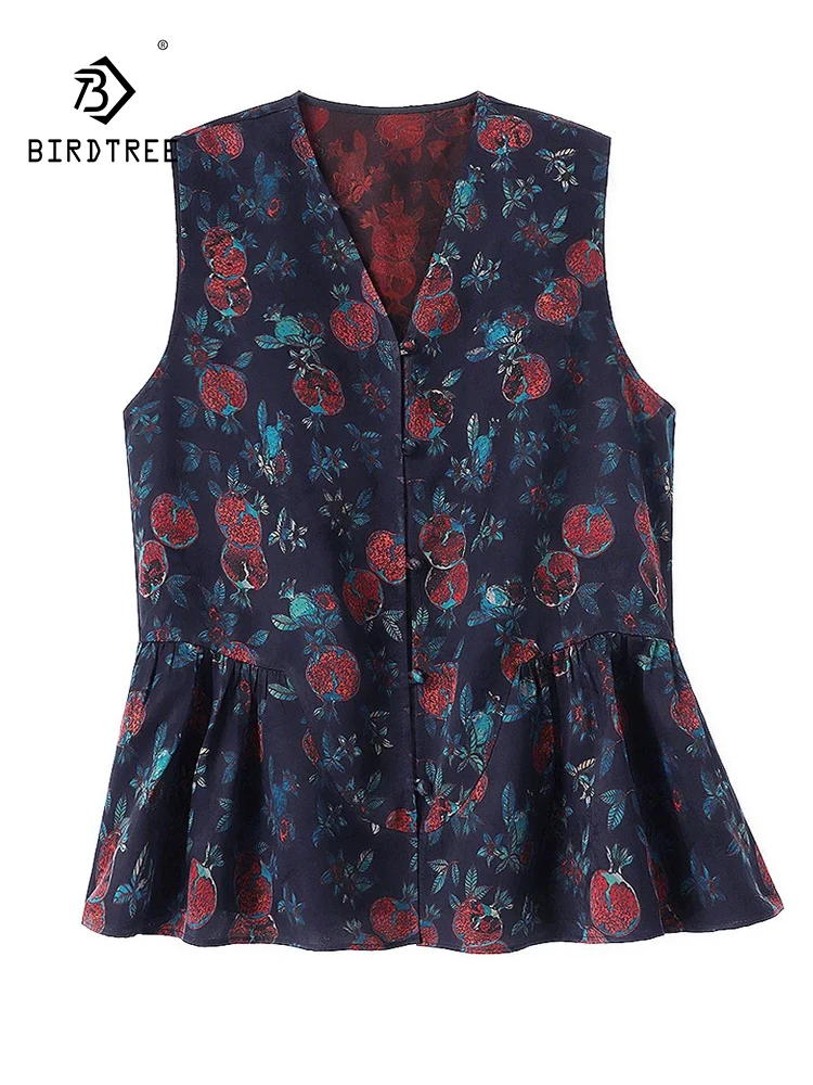 BirdTree-Silk Watered Gauze Elegant Vest, V Neck Cartoon, Women Retro Luxury Commute Loose Cardigan Coat, 2026 Summer C66231CC
BirdTree-Silk Watered Gauze Elegant Vest, V Neck Cartoon, Women Retro Luxury Commute Loose Cardigan Coat, 2026 Summer C66231CC