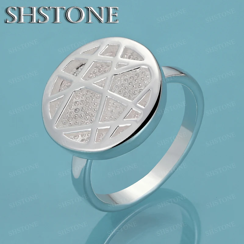 Fashion Design 925 Sterling Silver Large Circle Geometric Grid Wedding Ring For Women Party Engagement Accessories Jewelry Gifts
Fashion Design 925 Sterling Silver Large Circle Geometric Grid Wedding Ring For Women Party Engagement Accessories Jewelry Gifts