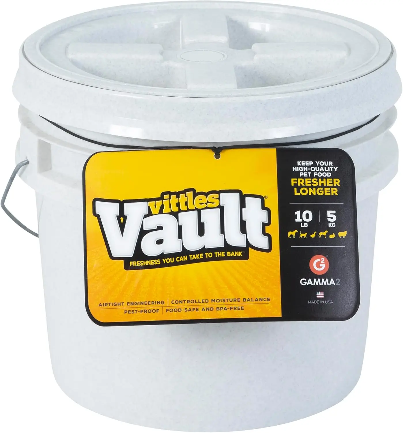 Контейнер для хранения корма для собак Gamma2 Vittles Vault, вместимостью до 10 фунтов сухого корма для животных, сделано в США.
Контейнер для хранения корма для собак Gamma2 Vittles Vault, вместимостью до 10 фунтов сухого корма для животных, сделано в США.