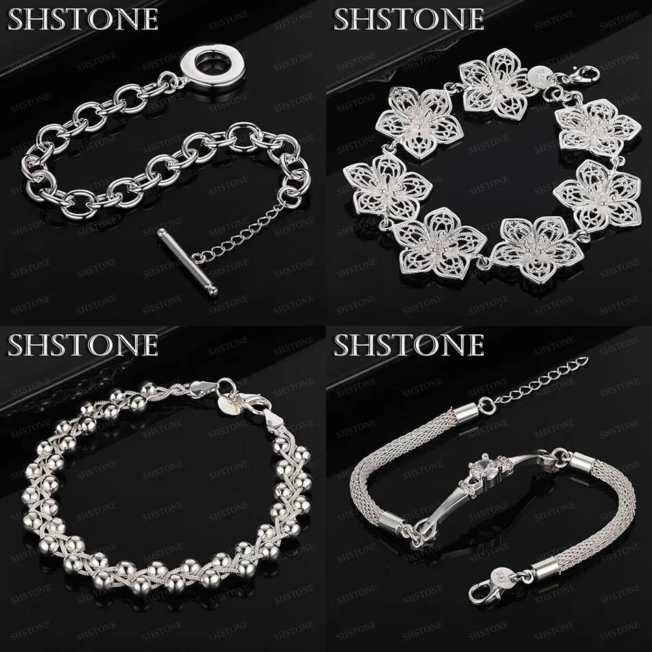 Classic 925 Sterling Silver Flower Multi-Bead OT Clasp Chain Mesh Bracelets Women Christmas Party Cute Jewelry Accessories
Classic 925 Sterling Silver Flower Multi-Bead OT Clasp Chain Mesh Bracelets Women Christmas Party Cute Jewelry Accessories