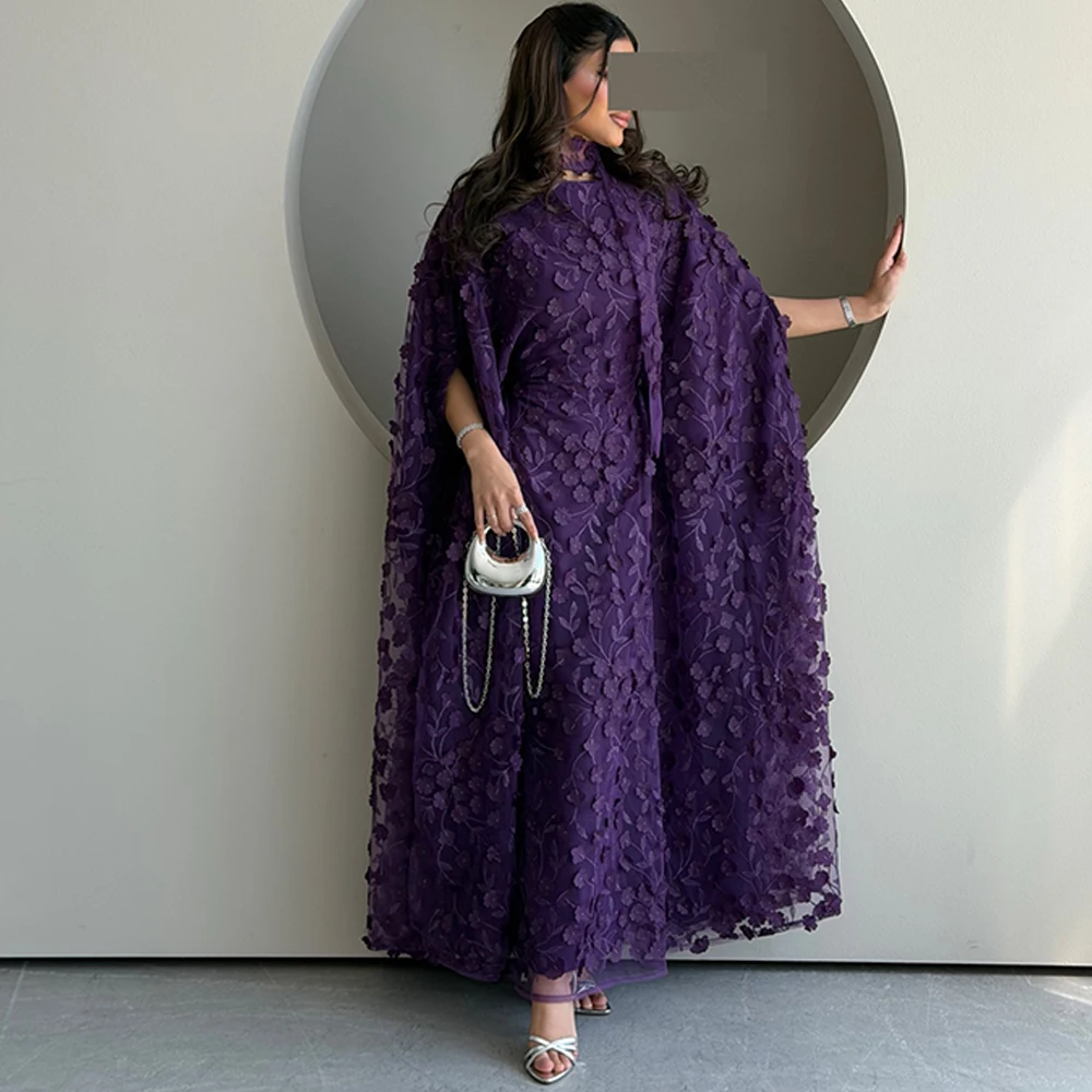 Exquisite Purple Tulle Evening Dress Luxury Long Sleeves Homecoming Dresses Delicate Flowers Customized Special Occasion Gowns
Exquisite Purple Tulle Evening Dress Luxury Long Sleeves Homecoming Dresses Delicate Flowers Customized Special Occasion Gowns