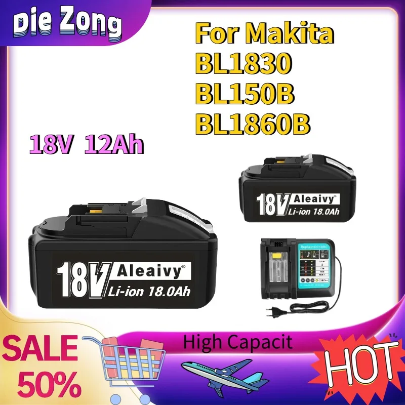 In Stock For Makita BL1830 BL150B BL1860B Hammer Drill Power For Makita 18V Batteries 12Ah Lithium Battery Compatible
In Stock For Makita BL1830 BL150B BL1860B Hammer Drill Power For Makita 18V Batteries 12Ah Lithium Battery Compatible