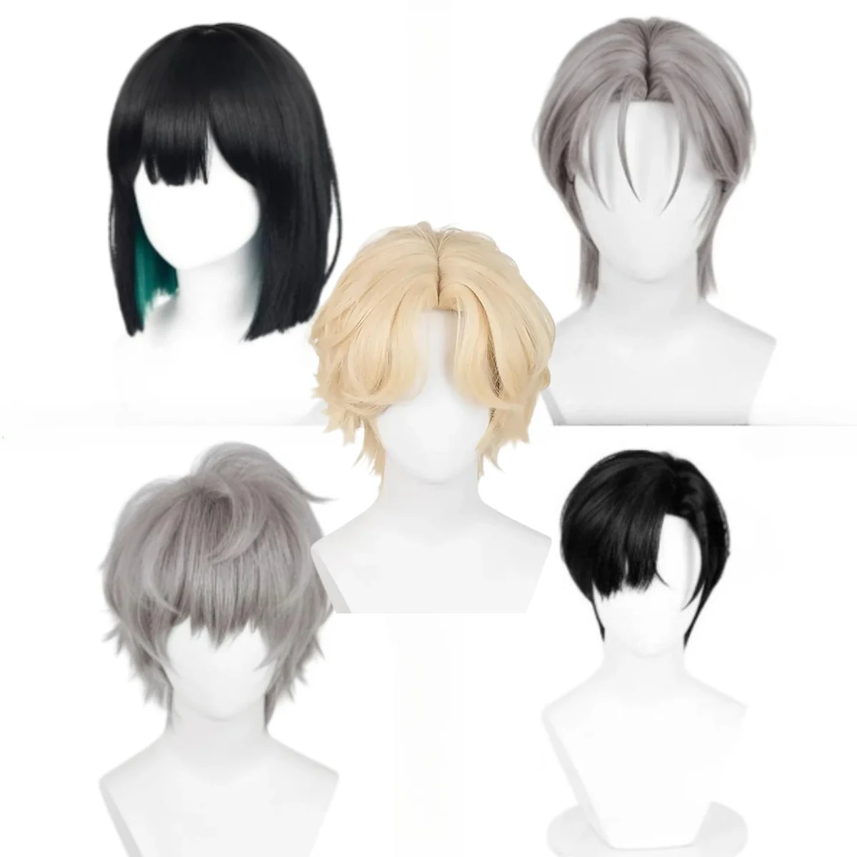Унисекс-парик короткий светлый для косплея, синтетический парик с челкой для Хэллоуина и аниме-вечеринок
Унисекс-парик короткий светлый для косплея, синтетический парик с челкой для Хэллоуина и аниме-вечеринок