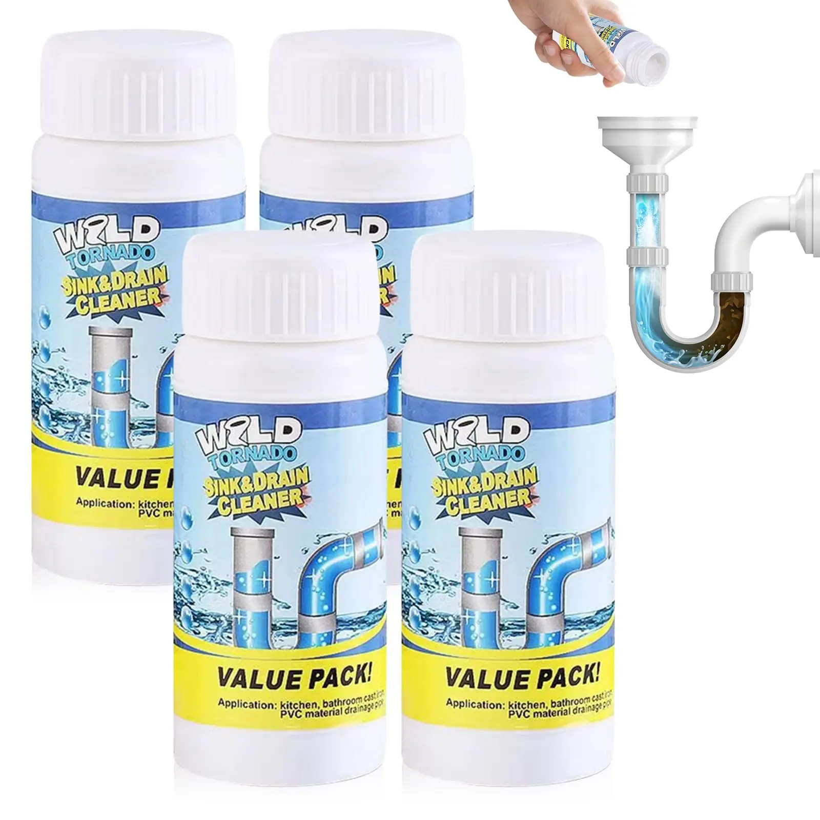 Powerful Pipe Dredging Agent 110g Sink Drain Cleaner Powder Toilet Cleaner Deodorant Sewer Fast Foaming Kitchen Pipes Cleaning
Powerful Pipe Dredging Agent 110g Sink Drain Cleaner Powder Toilet Cleaner Deodorant Sewer Fast Foaming Kitchen Pipes Cleaning