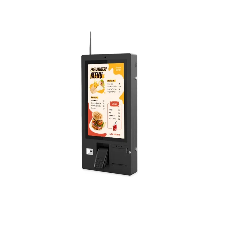 Hotel fast food restaurant kiosk settlement cashier self-service end point machine manufacturer
Hotel fast food restaurant kiosk settlement cashier self-service end point machine manufacturer