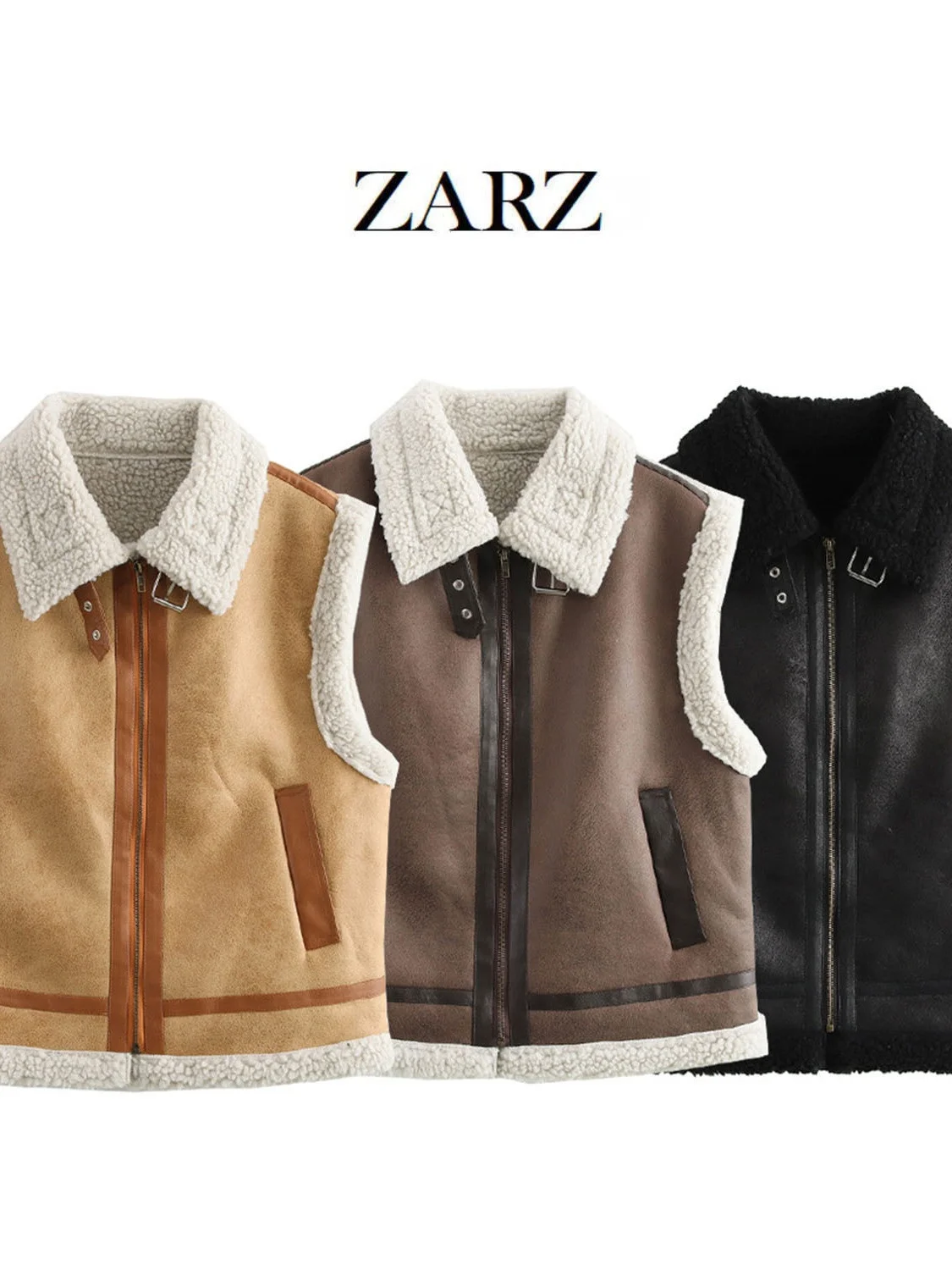 ZARZ Sli Трехцветный меховой и кожаный жилет Верхняя одежда Thi Зимний сезон Полиэфирная ткань Сложенная женская куртка
ZARZ Sli Трехцветный меховой и кожаный жилет Верхняя одежда Thi Зимний сезон Полиэфирная ткань Сложенная женская куртка
