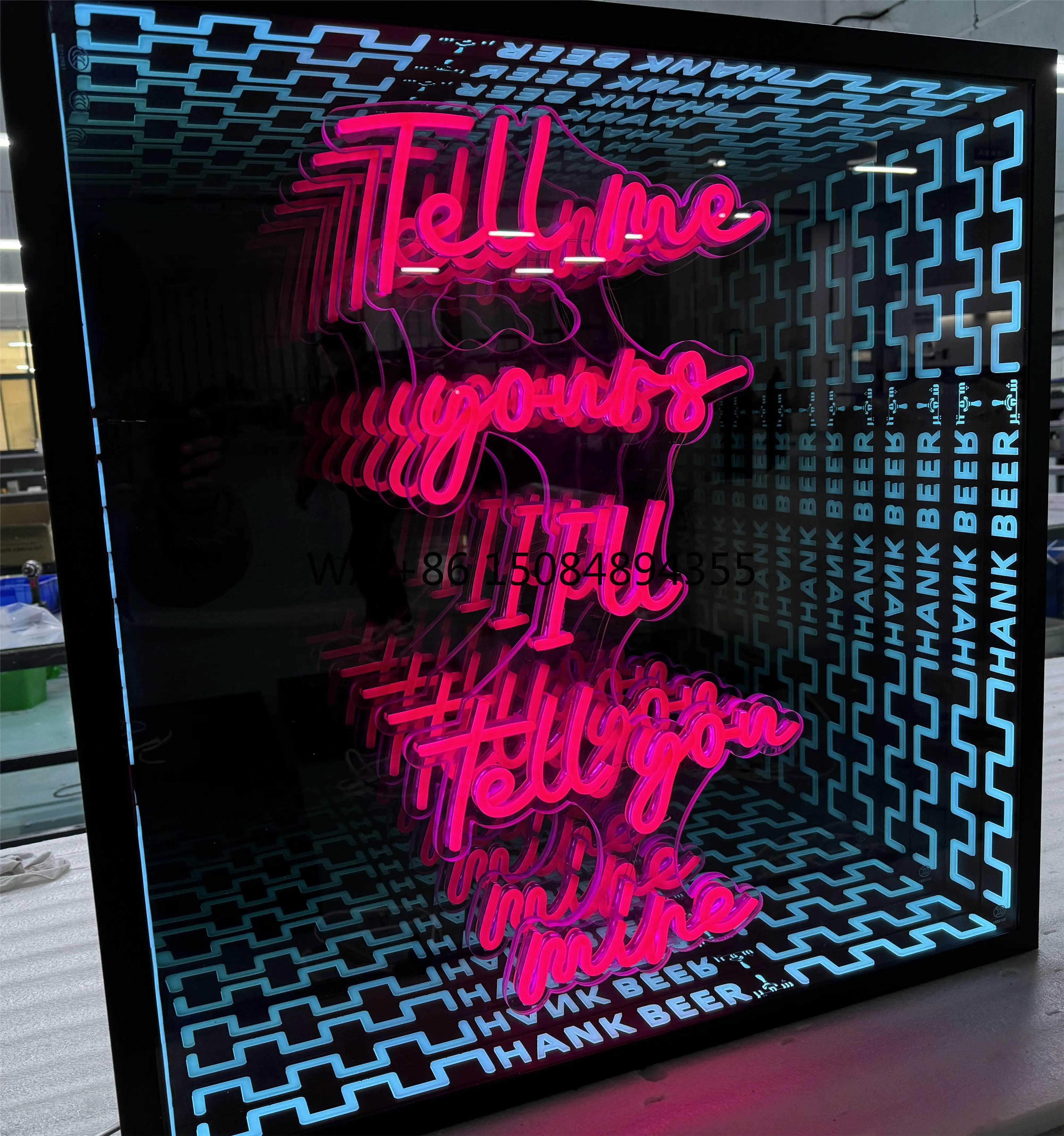 Custom Infinity Neon Mirror Decorative Glass LED Logo Sign Abyss Mirror Wall Decor for Retail Shop Application
Custom Infinity Neon Mirror Decorative Glass LED Logo Sign Abyss Mirror Wall Decor for Retail Shop Application