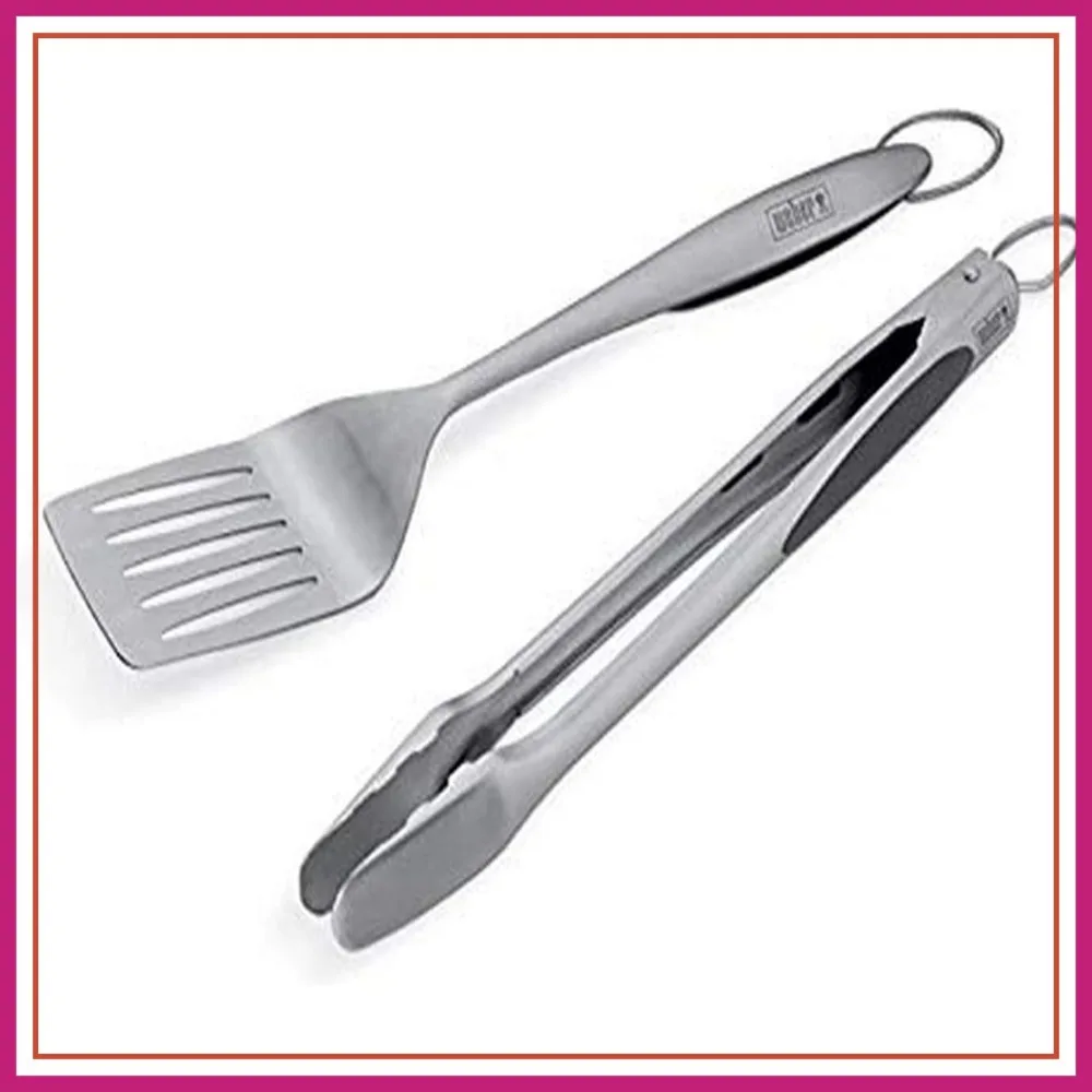 Premium Stainless Steel Grill Spatula & Locking Tongs Set with Ergonomic Grip
Premium Stainless Steel Grill Spatula & Locking Tongs Set with Ergonomic Grip