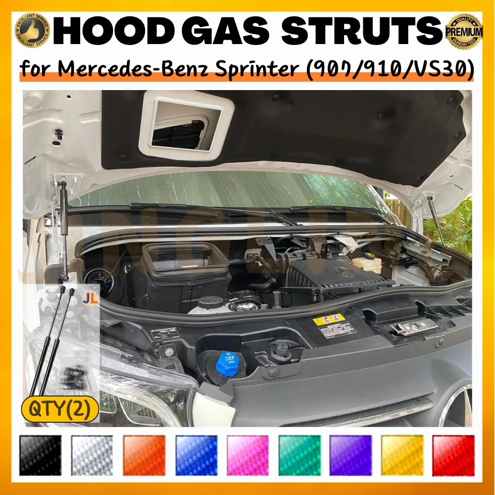 Qty(2) Hood Struts for Mercedes-Benz Sprinter (907/910/VS30) 3rd 2018-Present Front Bonnet Modify Gas Springs Shock Absorbers
Qty(2) Hood Struts for Mercedes-Benz Sprinter (907/910/VS30) 3rd 2018-Present Front Bonnet Modify Gas Springs Shock Absorbers