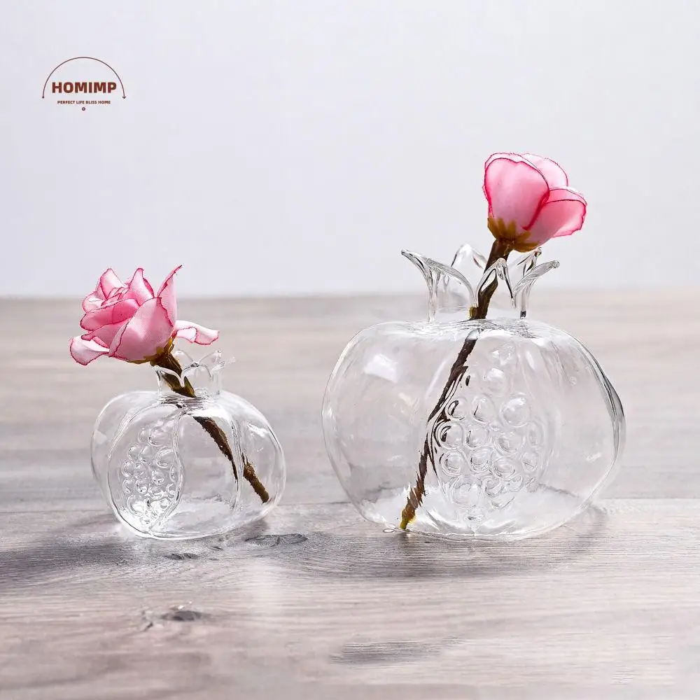Mini Red Pomegranate Glass Vase Transparent Glass Hydroponic Flower Vase Hammer Pattern Pomegranate Fruit Vase Office
Mini Red Pomegranate Glass Vase Transparent Glass Hydroponic Flower Vase Hammer Pattern Pomegranate Fruit Vase Office