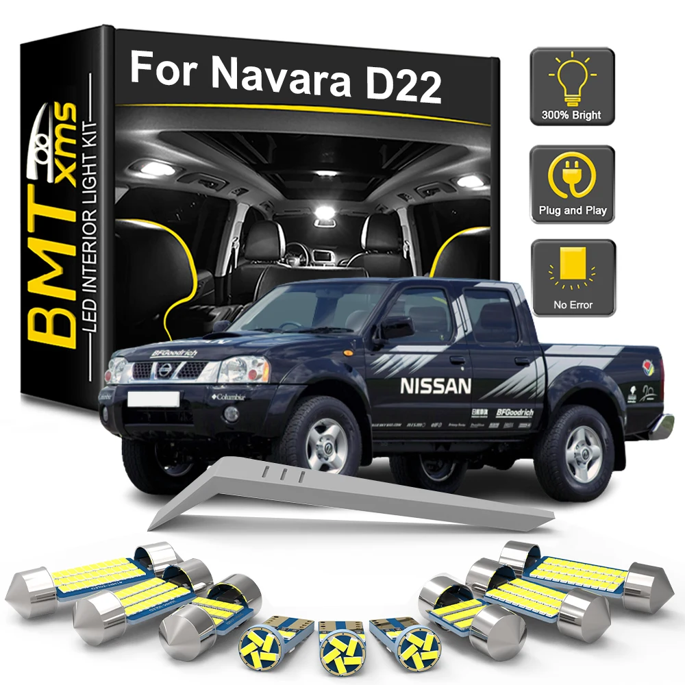 BMTxms 8 шт. для Nissan Navara D22 1997 1998 1999 2000 2001 2012, комплект светодиодных ламп для внутреннего освещения, автомобильная светодиодная купольная лампа с картой Canbus
BMTxms 8 шт. для Nissan Navara D22 1997 1998 1999 2000 2001 2012, комплект светодиодных ламп для внутреннего освещения, автомобильная светодиодная купольная лампа с картой Canbus