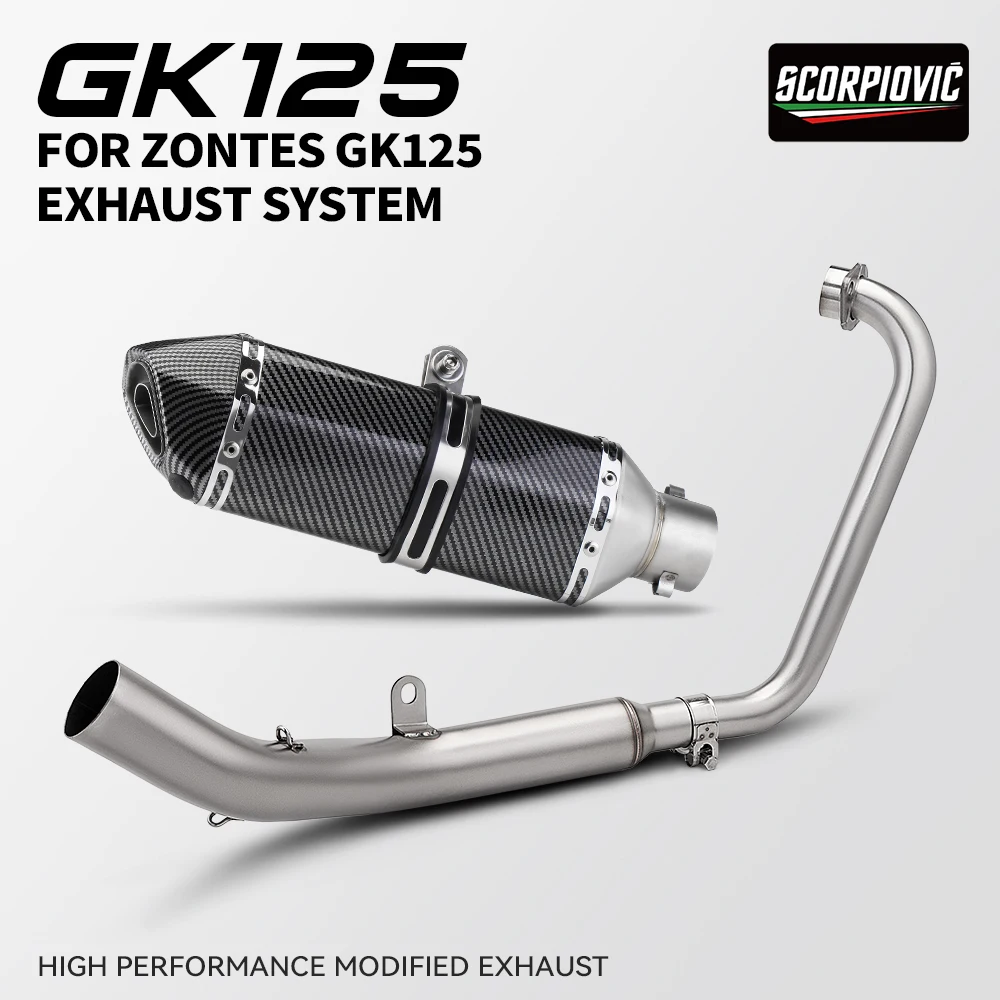 51mm Front Exhaust Full System Slip-On Pipe For Zontes GK125 Modified Escape
51mm Front Exhaust Full System Slip-On Pipe For Zontes GK125 Modified Escape