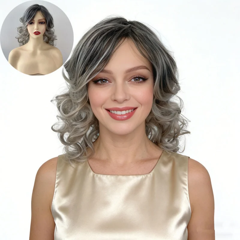 European and American 's short curly hair granny gray synthetic fiber wig for women, supply support available
European and American 's short curly hair granny gray synthetic fiber wig for women, supply support available