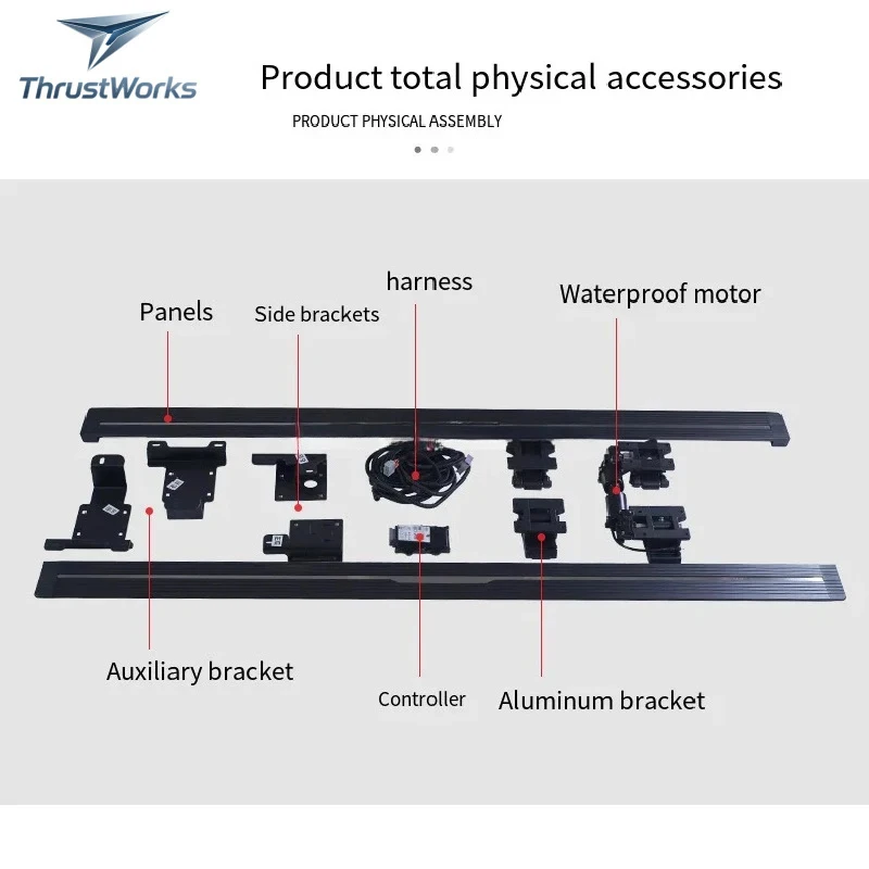 Lightweight Aluminum Power Running Boards Side Steps Bars Fit Cybertruck Bars
Lightweight Aluminum Power Running Boards Side Steps Bars Fit Cybertruck Bars