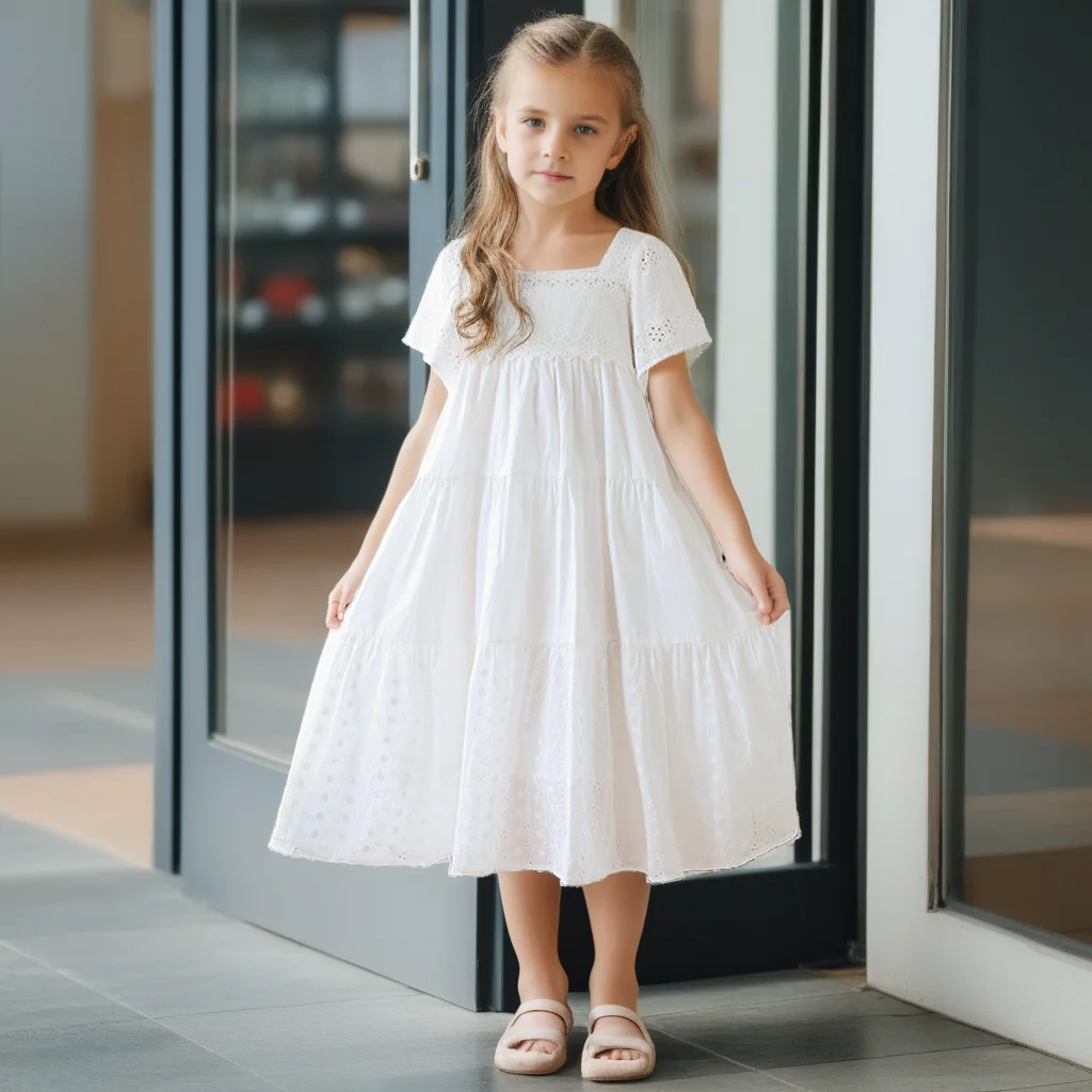 2025 Summer Girls White Lace Dress Cotton Square Collar Flare Sleeve Princess Dresses for Kids 12 13 14 Years Children Clothes
2025 Summer Girls White Lace Dress Cotton Square Collar Flare Sleeve Princess Dresses for Kids 12 13 14 Years Children Clothes