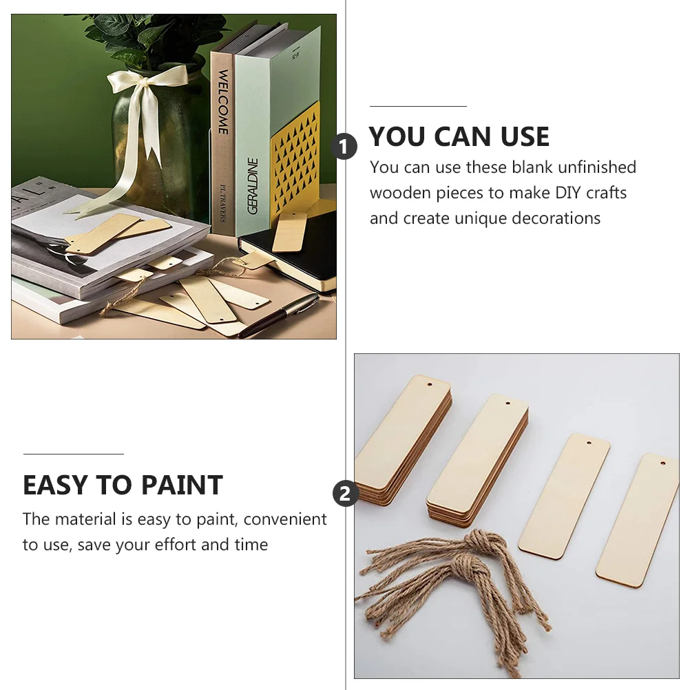 36Pcs Wooden Bookmark Set Unfinished Wood Cutout Pieces for DIY Crafts Decoration Use Markers Paint Glitter Ribbon Beads
36Pcs Wooden Bookmark Set Unfinished Wood Cutout Pieces for DIY Crafts Decoration Use Markers Paint Glitter Ribbon Beads