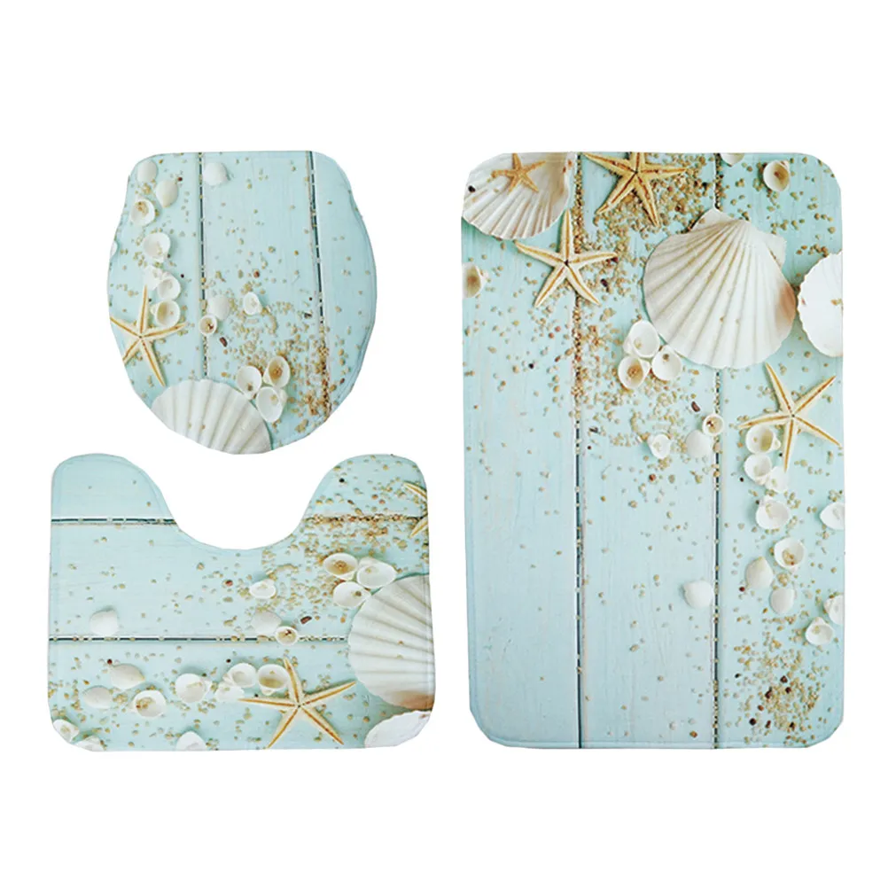 3pcs Bathroom Mat Set Flannel Toilet Floor Mat Light Blue Ocean Pattern High Absorption Quick Dry Non-Slip Machine Washable
3pcs Bathroom Mat Set Flannel Toilet Floor Mat Light Blue Ocean Pattern High Absorption Quick Dry Non-Slip Machine Washable