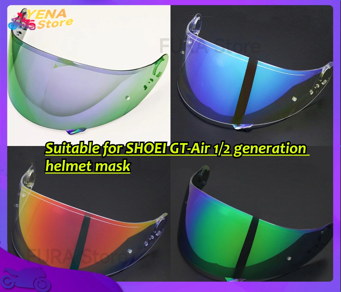 Suitable for SHOEI GT-Air 1/2 generation helmet mask, helmet lens, windscreen parts, off-road motorcycle racing
Suitable for SHOEI GT-Air 1/2 generation helmet mask, helmet lens, windscreen parts, off-road motorcycle racing