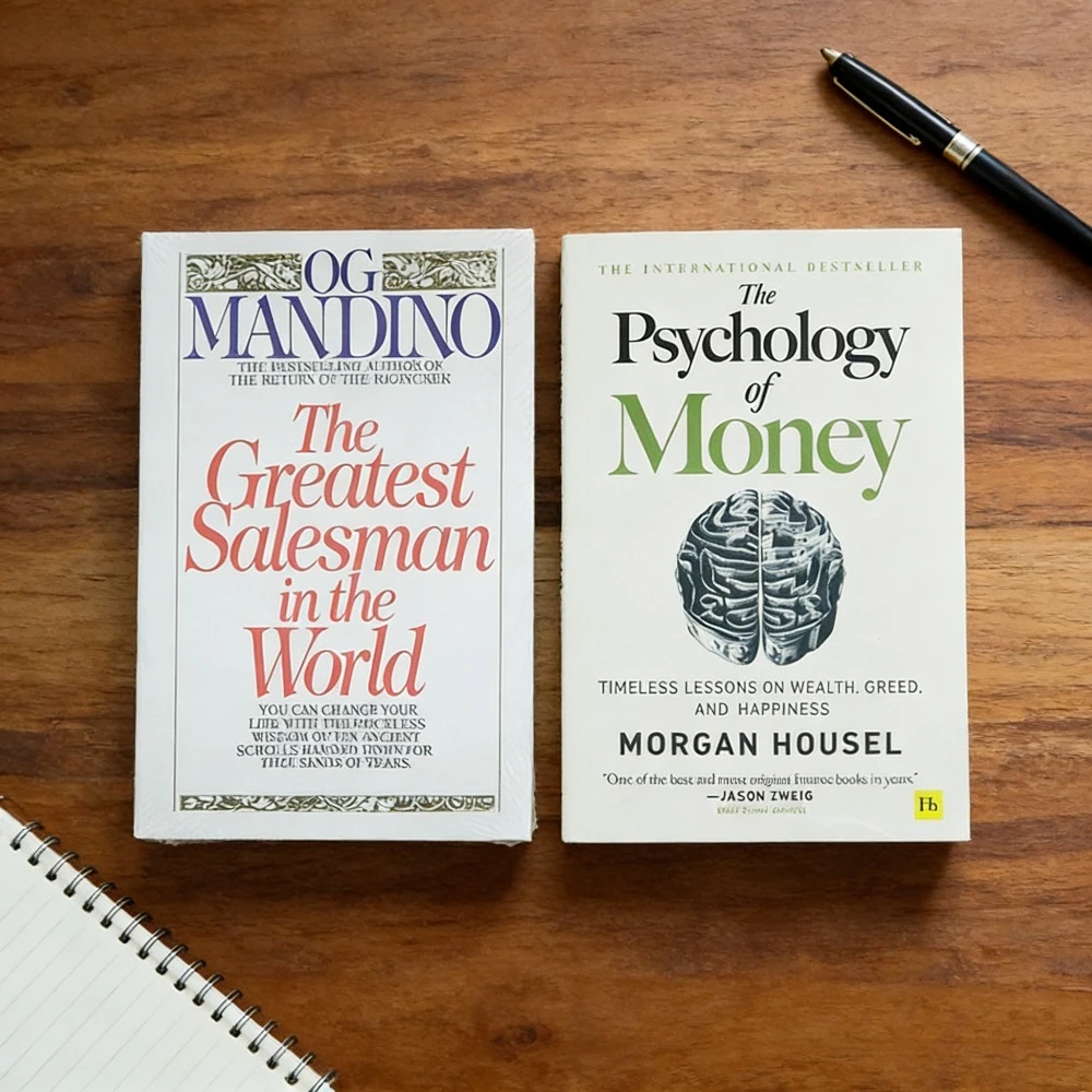 The Greatest Salesman (Og Mandino) и Psychology of Money (Morgan Housel) — руководство для продажи/финансов для Pros
The Greatest Salesman (Og Mandino) и Psychology of Money (Morgan Housel) — руководство для продажи/финансов для Pros