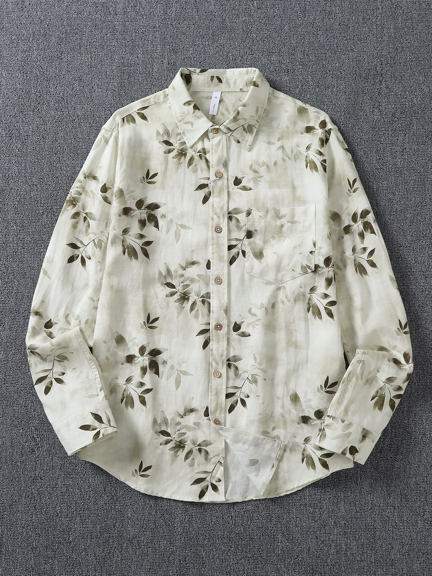 Summer Lyocell Linen Blended Long-Sleeved Lapel Leaf Element Printed Shirt Men's Loose Versatile Comfortable Top for Casual Wear
Summer Lyocell Linen Blended Long-Sleeved Lapel Leaf Element Printed Shirt Men's Loose Versatile Comfortable Top for Casual Wear