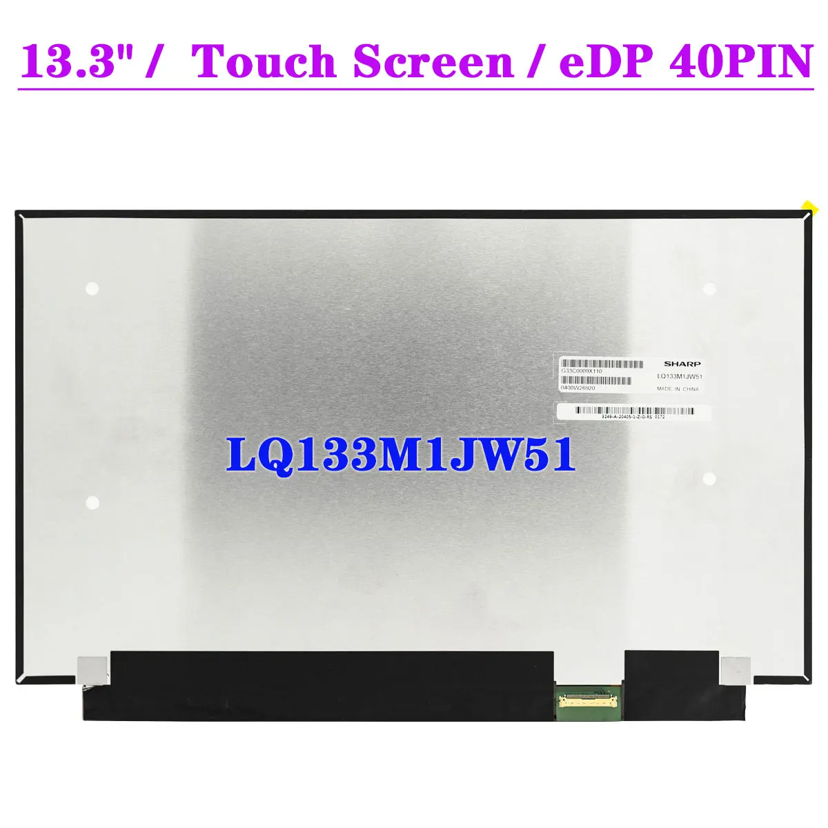 13,3-дюймовый ЖК-экран для ноутбука LQ133M1JW51 FHD 1920x1080 IPS Замена панели дисплея EDP 40ins
13,3-дюймовый ЖК-экран для ноутбука LQ133M1JW51 FHD 1920x1080 IPS Замена панели дисплея EDP 40ins