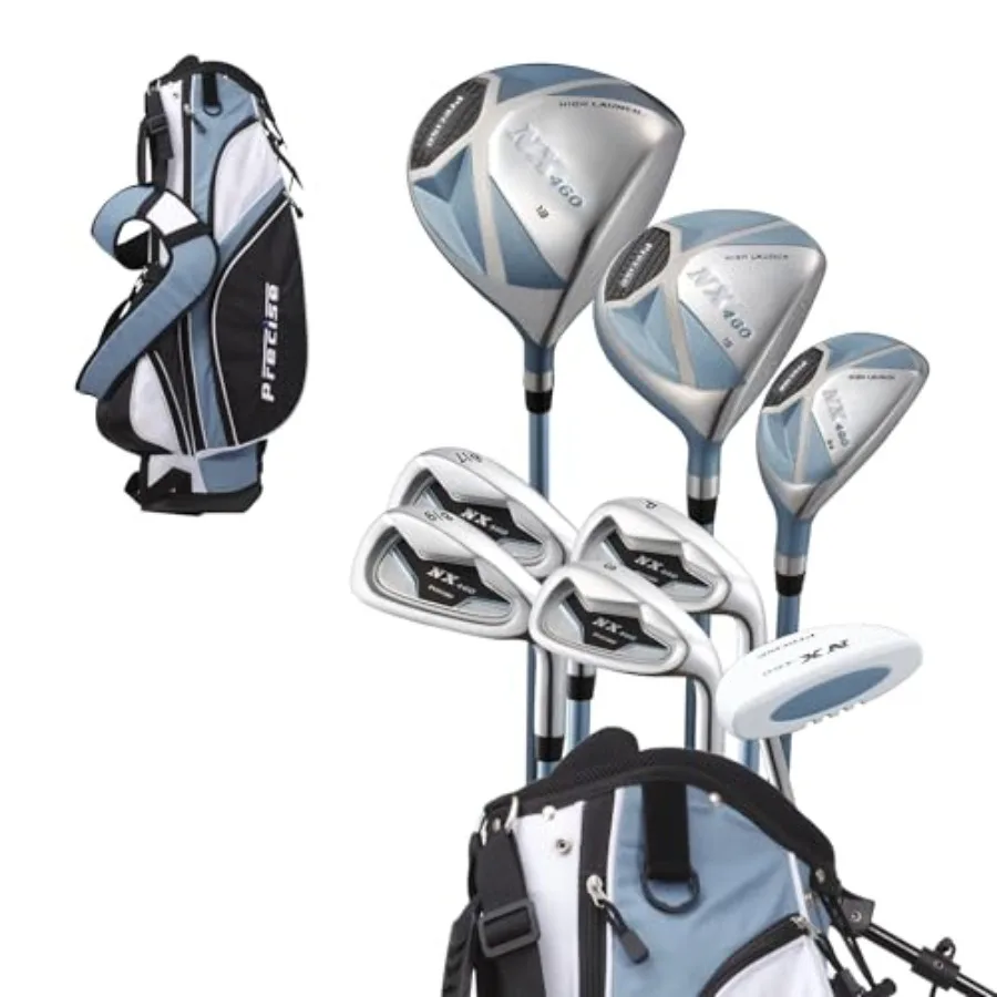 Womens golf clubs full set for on-course play: graphite shafts, black/white color, ultra-lightweight design with driver, fairwa
Womens golf clubs full set for on-course play: graphite shafts, black/white color, ultra-lightweight design with driver, fairwa