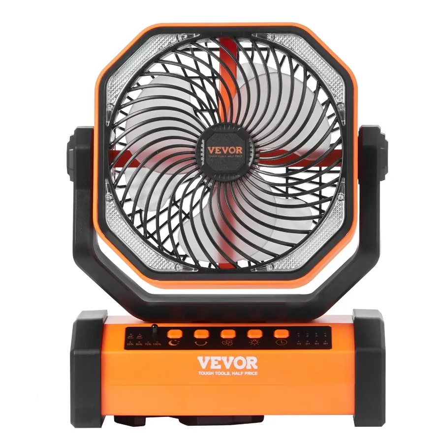 Portable Fan Rechargeable 9 inch Battery Powered Fan with LED Lantern 4 Speeds Adjustable and 45° 90°Automatic Swivel and Time
Portable Fan Rechargeable 9 inch Battery Powered Fan with LED Lantern 4 Speeds Adjustable and 45° 90°Automatic Swivel and Time