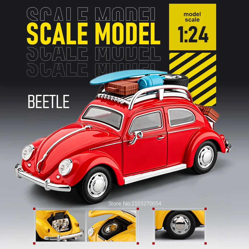 1:24 Beetle Santana Model Car Diecast Alloy Toys Front Wheel Steering with Sound Light Pull Back Models Vintage Cars Collection
1:24 Beetle Santana Model Car Diecast Alloy Toys Front Wheel Steering with Sound Light Pull Back Models Vintage Cars Collection