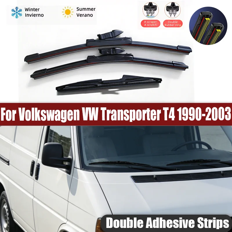 For Volkswagen VW Transporter T4 1990-2003 1991 Wiper Front & Rear Wiper Blades Windshield Windscreen Window Brushes 21"+21"+16"
For Volkswagen VW Transporter T4 1990-2003 1991 Wiper Front & Rear Wiper Blades Windshield Windscreen Window Brushes 21"+21"+16"