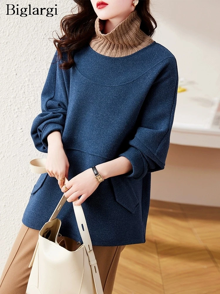 Oversized Autumn Knitted Patchwork Pullover Sweatshirt Women Long Sleeve Loose Ladies Sweatshirts Casual Fashion Woman Tops
Oversized Autumn Knitted Patchwork Pullover Sweatshirt Women Long Sleeve Loose Ladies Sweatshirts Casual Fashion Woman Tops