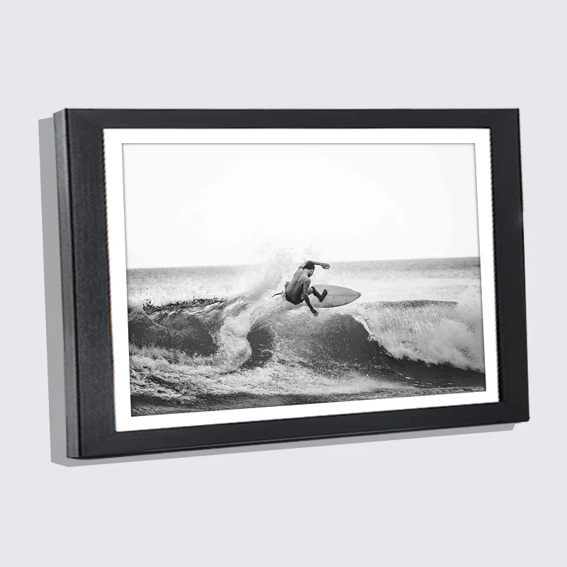 Black Wood Wall Photo Frame 9x13 13x18 A3 with Black White Poster Surfer Man Coconut Tree Beach Travel Canvas Painting Frame
Black Wood Wall Photo Frame 9x13 13x18 A3 with Black White Poster Surfer Man Coconut Tree Beach Travel Canvas Painting Frame