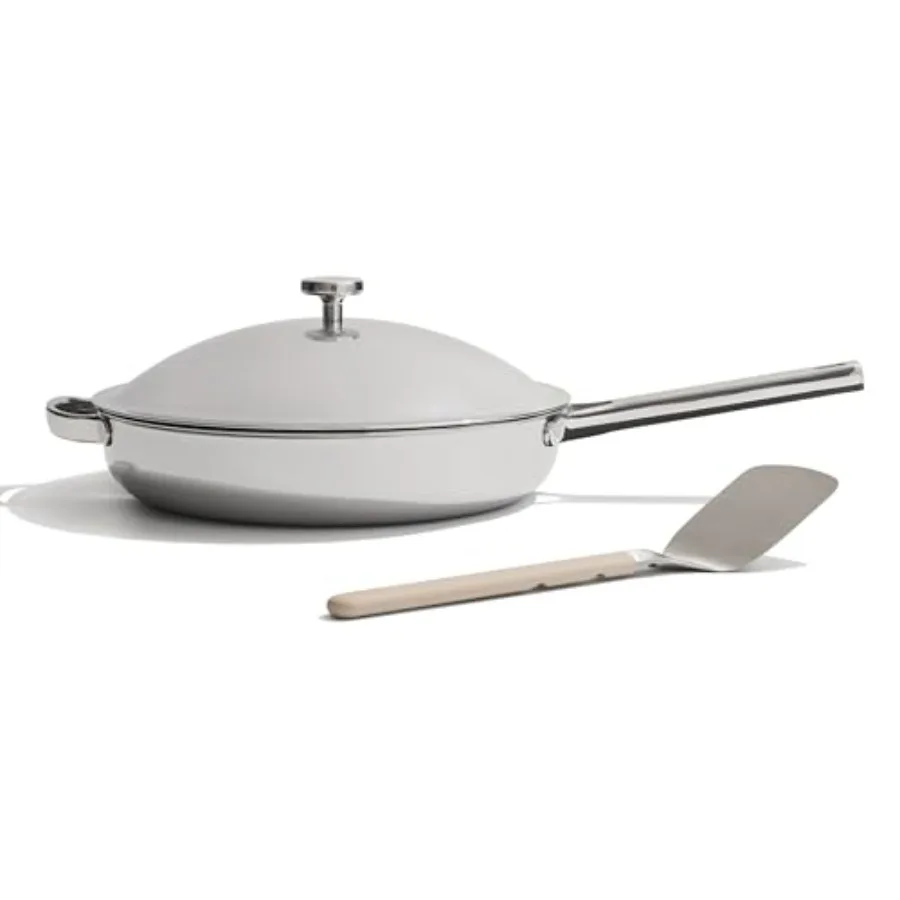 Titanium Always Pan Pro 10.6" PFAS-Free Nonstick Frying Pan with Spatula Chef-Grade Tri-Ply Stainless Steel and Aluminum Build
Titanium Always Pan Pro 10.6" PFAS-Free Nonstick Frying Pan with Spatula Chef-Grade Tri-Ply Stainless Steel and Aluminum Build