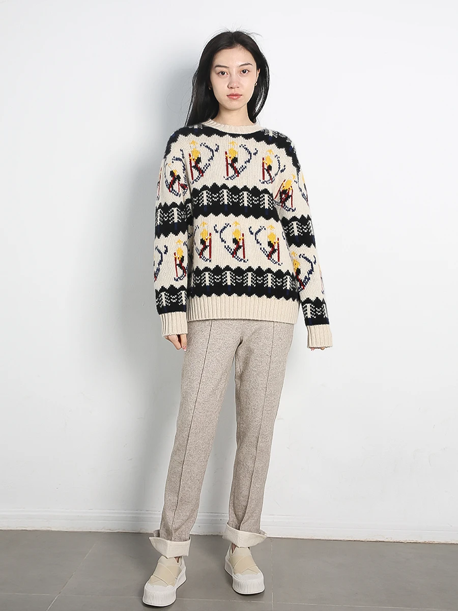 Commuting Woolen Knit Trousers for Women Slim Fit Pants with Cuffed Hemline Contrasting Color Design Business Casual Style
Commuting Woolen Knit Trousers for Women Slim Fit Pants with Cuffed Hemline Contrasting Color Design Business Casual Style