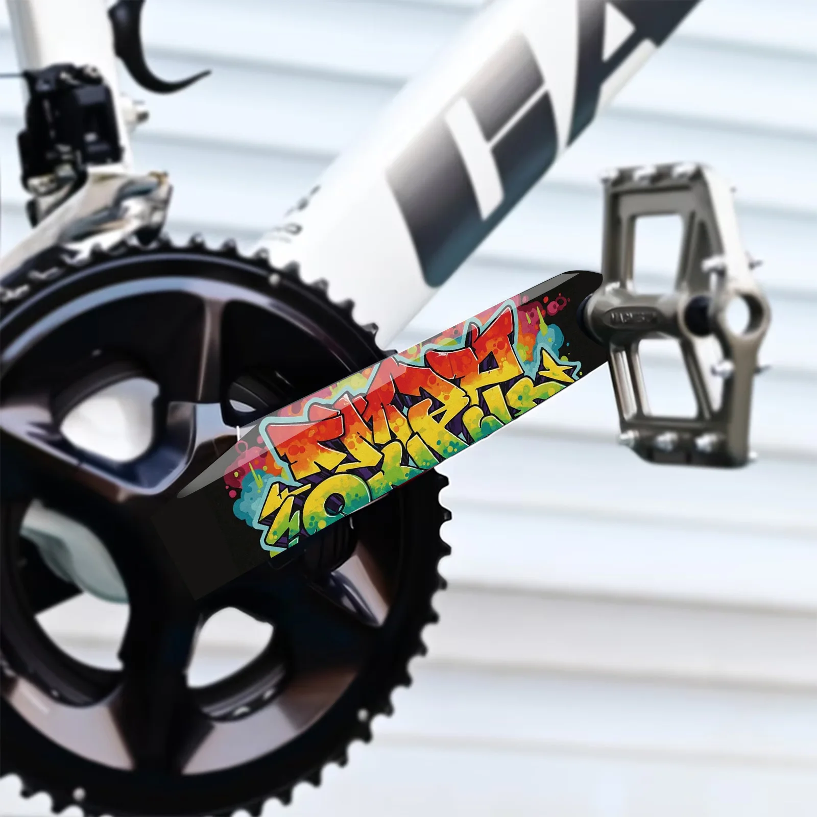 Cool neon graffiti fantasy pattern bicycle crank handle sticker, high quality sticker, sticker protection anti-scratch sticker
Cool neon graffiti fantasy pattern bicycle crank handle sticker, high quality sticker, sticker protection anti-scratch sticker