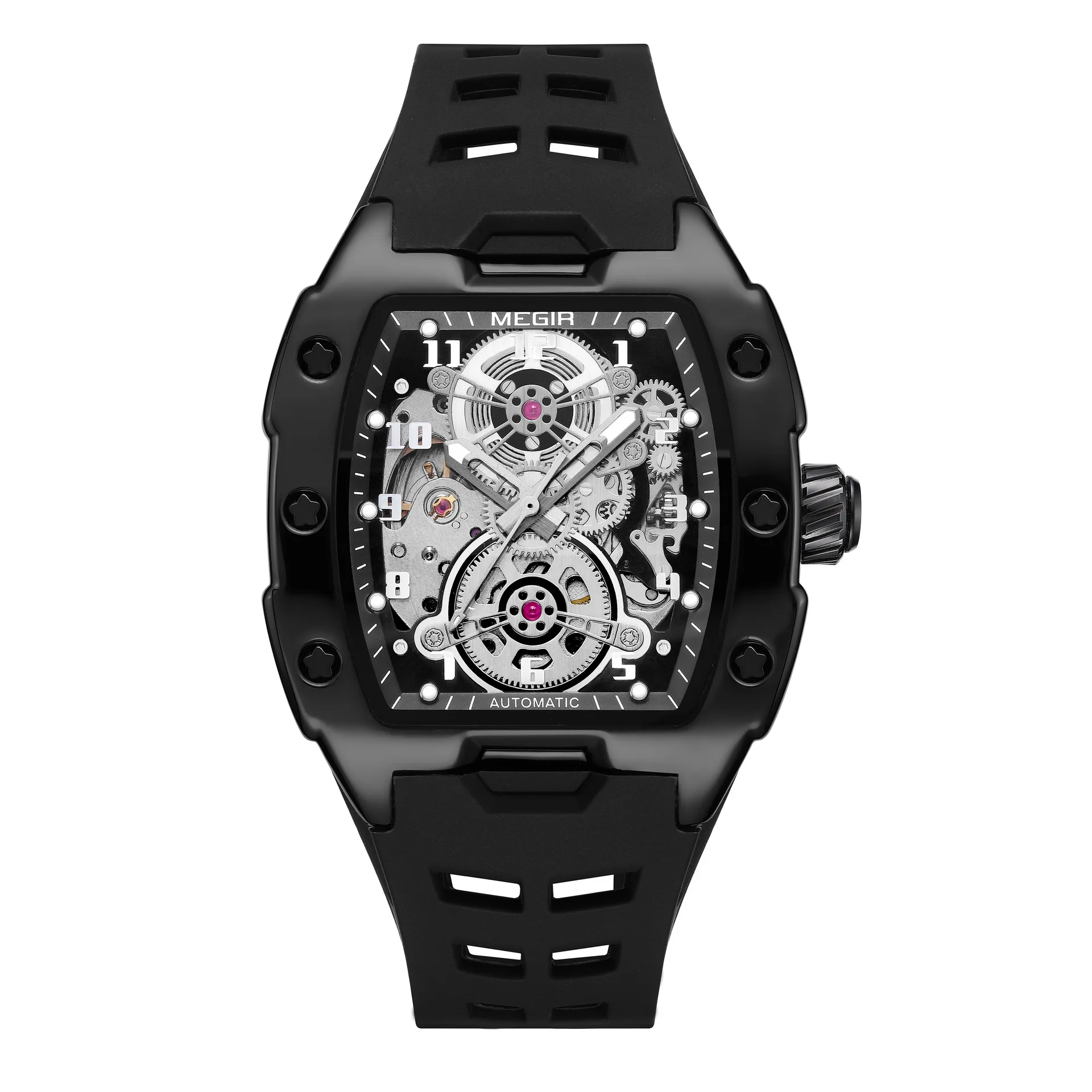 Fashionable Men's Hollow Mechanical Watch Barrel-Shaped Design Trendsetter Elegant Timepiece for Gentlemen
Fashionable Men's Hollow Mechanical Watch Barrel-Shaped Design Trendsetter Elegant Timepiece for Gentlemen