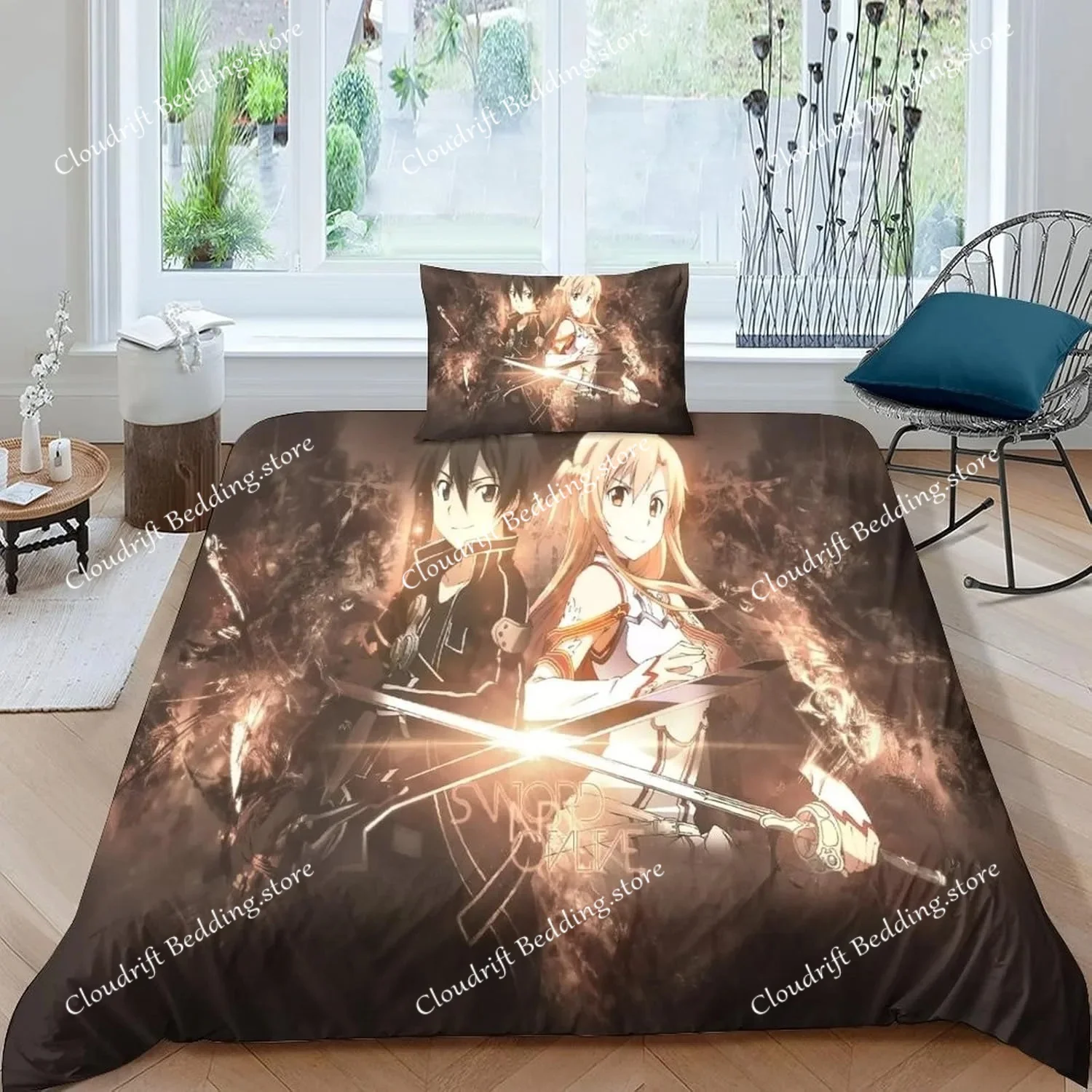 Sword Art Online Cartoon Bedding Sets Exquisite Bed Supplies Set Duvet Cover Bed Comforter Set Bedding Set Luxury Birthday Gift
Sword Art Online Cartoon Bedding Sets Exquisite Bed Supplies Set Duvet Cover Bed Comforter Set Bedding Set Luxury Birthday Gift