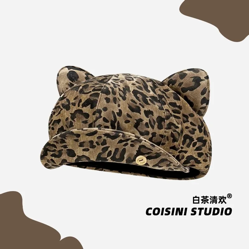 Y2K Ретро леопардовые береты с кошачьими ушками для женщин, весенне-осенние уличные модные универсальные индивидуальные литературные шляпы газетчика для мужчин
Y2K Ретро леопардовые береты с кошачьими ушками для женщин, весенне-осенние уличные модные универсальные индивидуальные литературные шляпы газетчика для мужчин