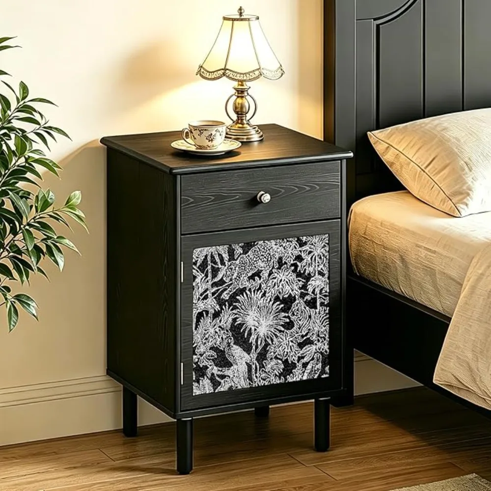 Black Wood -Century ern Nightstand, Bede Table with Der and Cabinet, Side Table with Storage or Bedroom Living Room, 16"x16"x24"
Black Wood -Century ern Nightstand, Bede Table with Der and Cabinet, Side Table with Storage or Bedroom Living Room, 16"x16"x24"