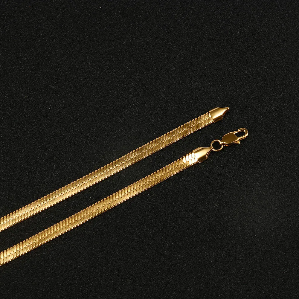 Luxury 24K 9999 Pure Gold real gold Women's Flat Snake Necklace Blade Chain Clavicle Chain
Luxury 24K 9999 Pure Gold real gold Women's Flat Snake Necklace Blade Chain Clavicle Chain