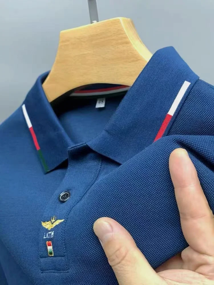 High end 100% cotton brand long sleeve T-shirt Men's 2023 spring new fashion embroidery business polo shirt luxury men's wear
High end 100% cotton brand long sleeve T-shirt Men's 2023 spring new fashion embroidery business polo shirt luxury men's wear