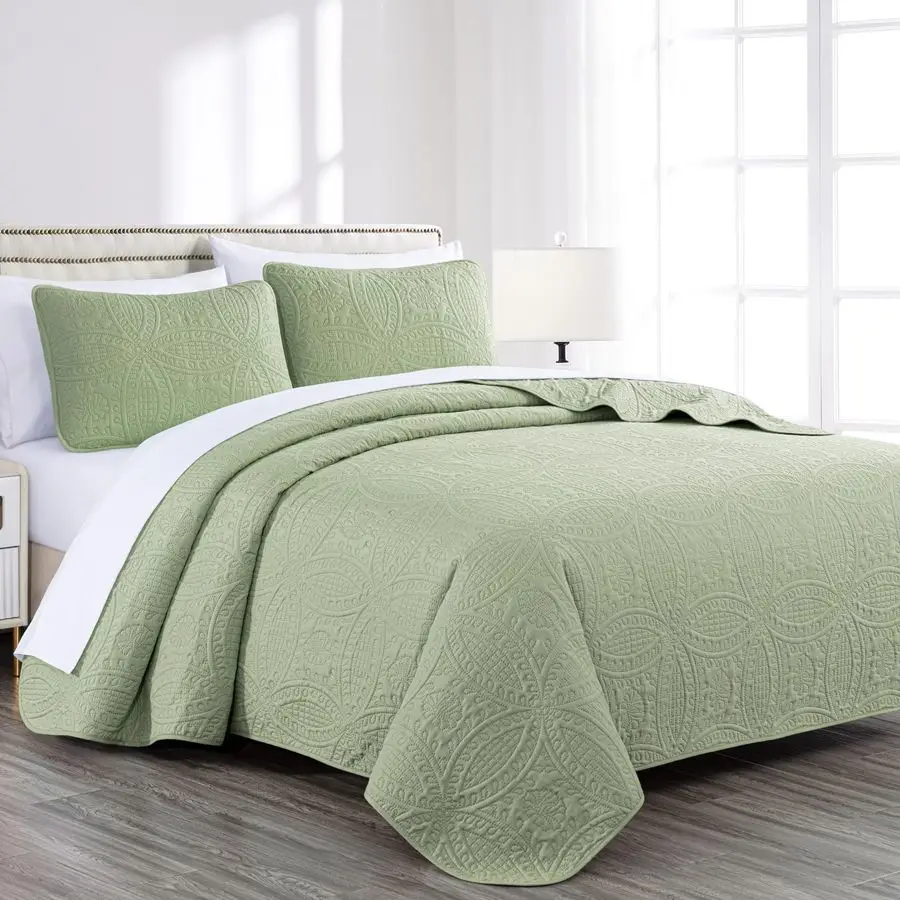 Austin 3Piece Oversized Bedspread Coverlet Set Queen, Sage
Austin 3Piece Oversized Bedspread Coverlet Set Queen, Sage