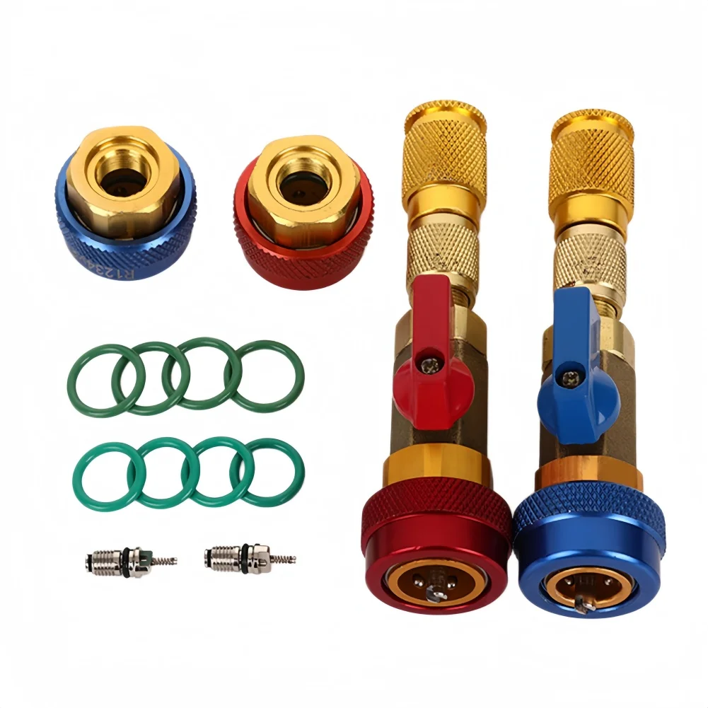 Valve Core Remover Installer Tool Set For R134a For R1234yf For R22 AC Air Conditioning Repair Kit With Adapters O Rings In Case
Valve Core Remover Installer Tool Set For R134a For R1234yf For R22 AC Air Conditioning Repair Kit With Adapters O Rings In Case